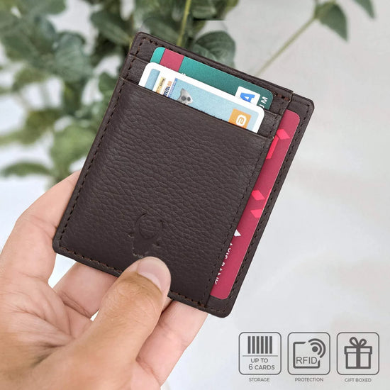 DALLAS RFID Protected Leather Card Holder for Men - WILDHORN