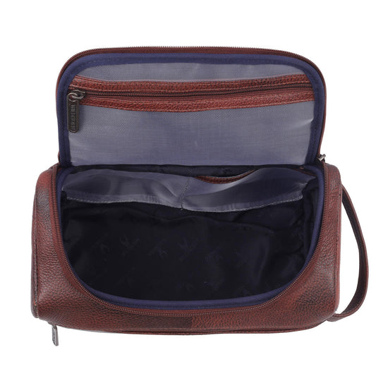 DELTA Leather Toiletry Bag For Men & Women - WILDHORN