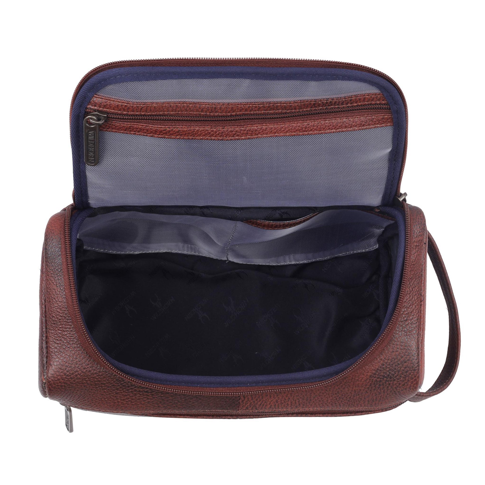 DELTA Leather Toiletry Bag For Men & Women - WILDHORN