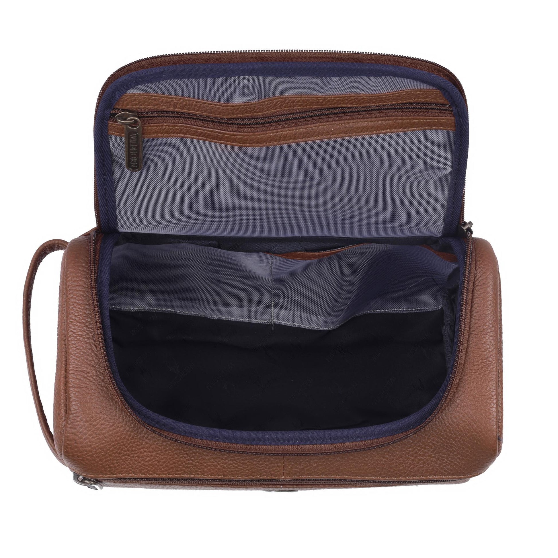 DELTA Leather Toiletry Bag For Men & Women - WILDHORN