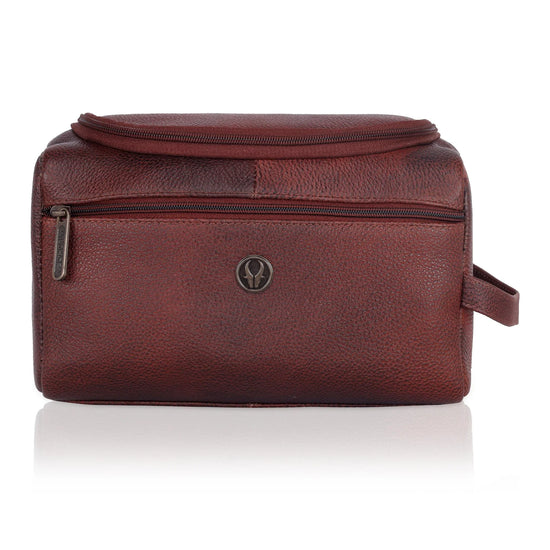 DELTA Leather Toiletry Bag For Men & Women - WILDHORN