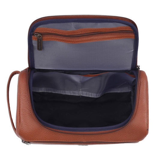 DELTA Leather Toiletry Bag For Men & Women - WILDHORN
