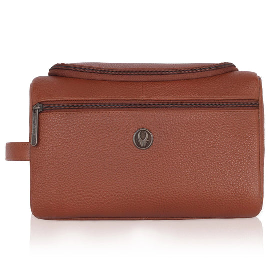 DELTA Leather Toiletry Bag For Men & Women - WILDHORN