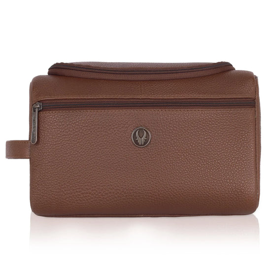 DELTA Leather Toiletry Bag For Men & Women - WILDHORN