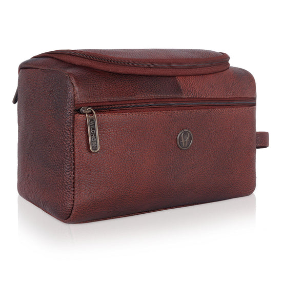 DELTA Leather Toiletry Bag For Men & Women - WILDHORN