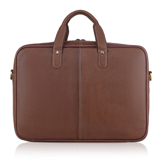 DORCHESTER Leather Laptop Messenger Bag for Men - WILDHORN