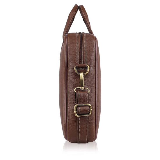 DORCHESTER Leather Laptop Messenger Bag for Men - WILDHORN