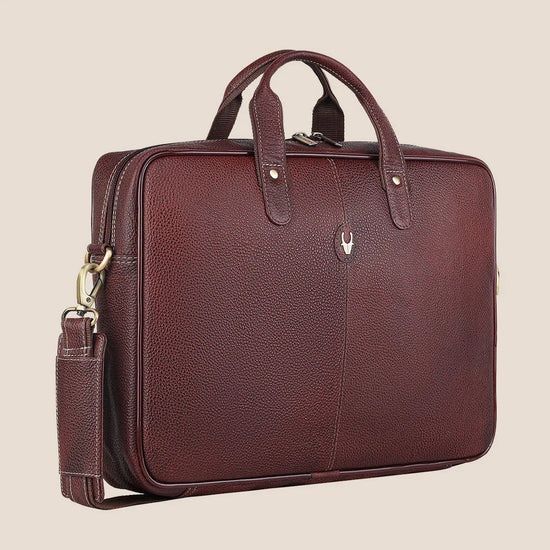 DORCHESTER Leather Laptop Messenger Bag for Men - WILDHORN