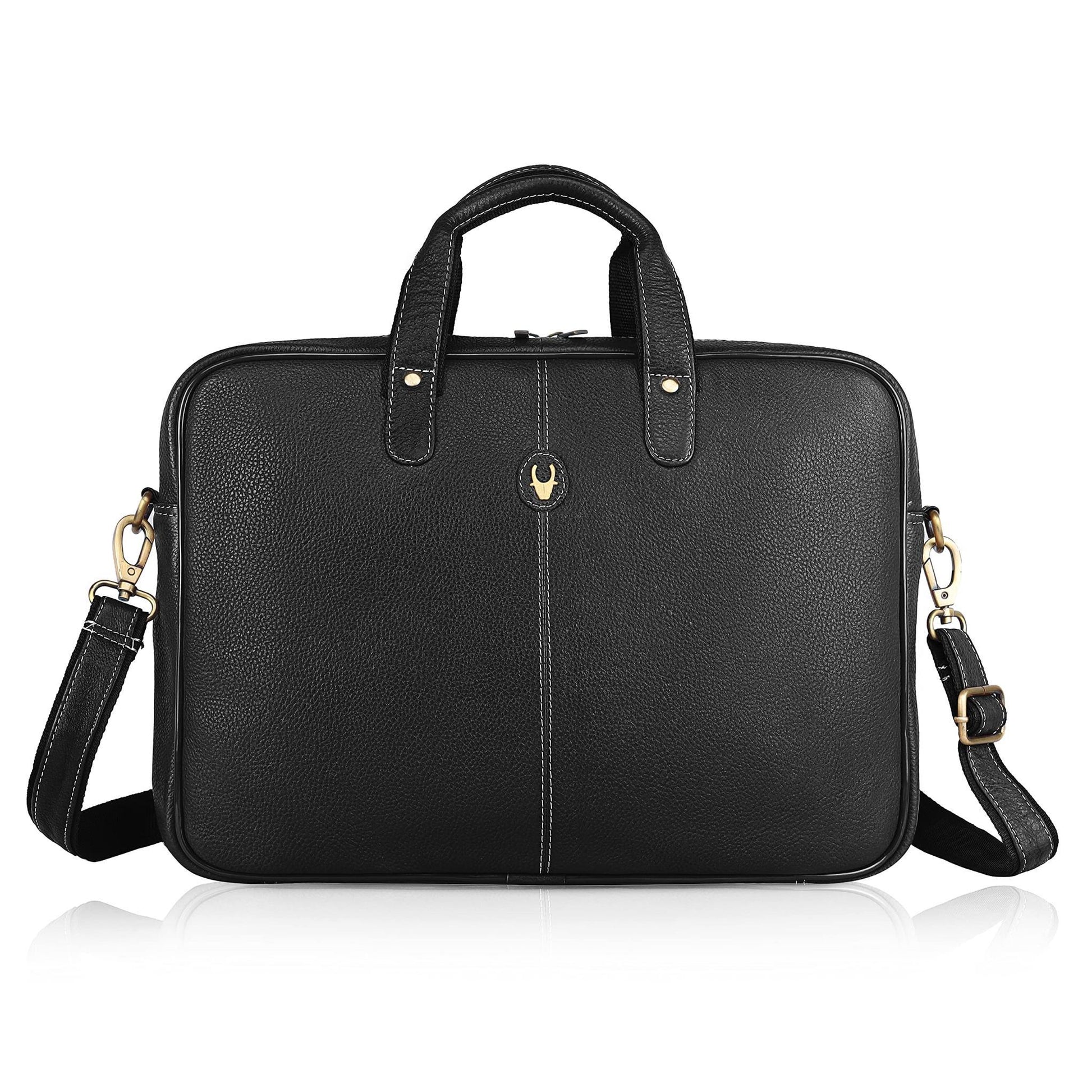 DORCHESTER Leather Laptop Messenger Bag for Men - WILDHORN