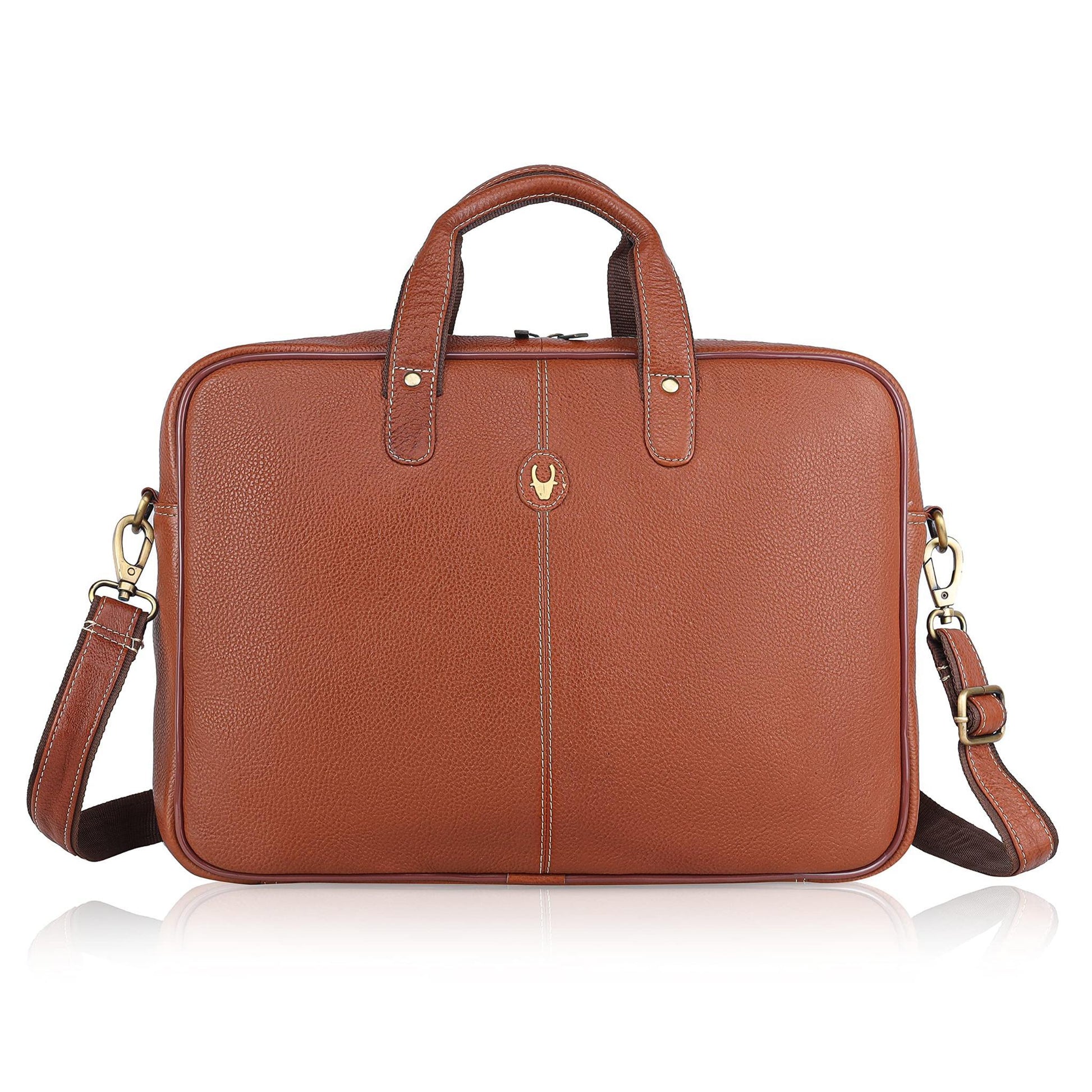 DORCHESTER Leather Laptop Messenger Bag for Men - WILDHORN