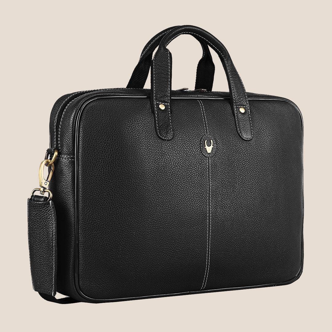 DORCHESTER Leather Laptop Messenger Bag for Men - WILDHORN