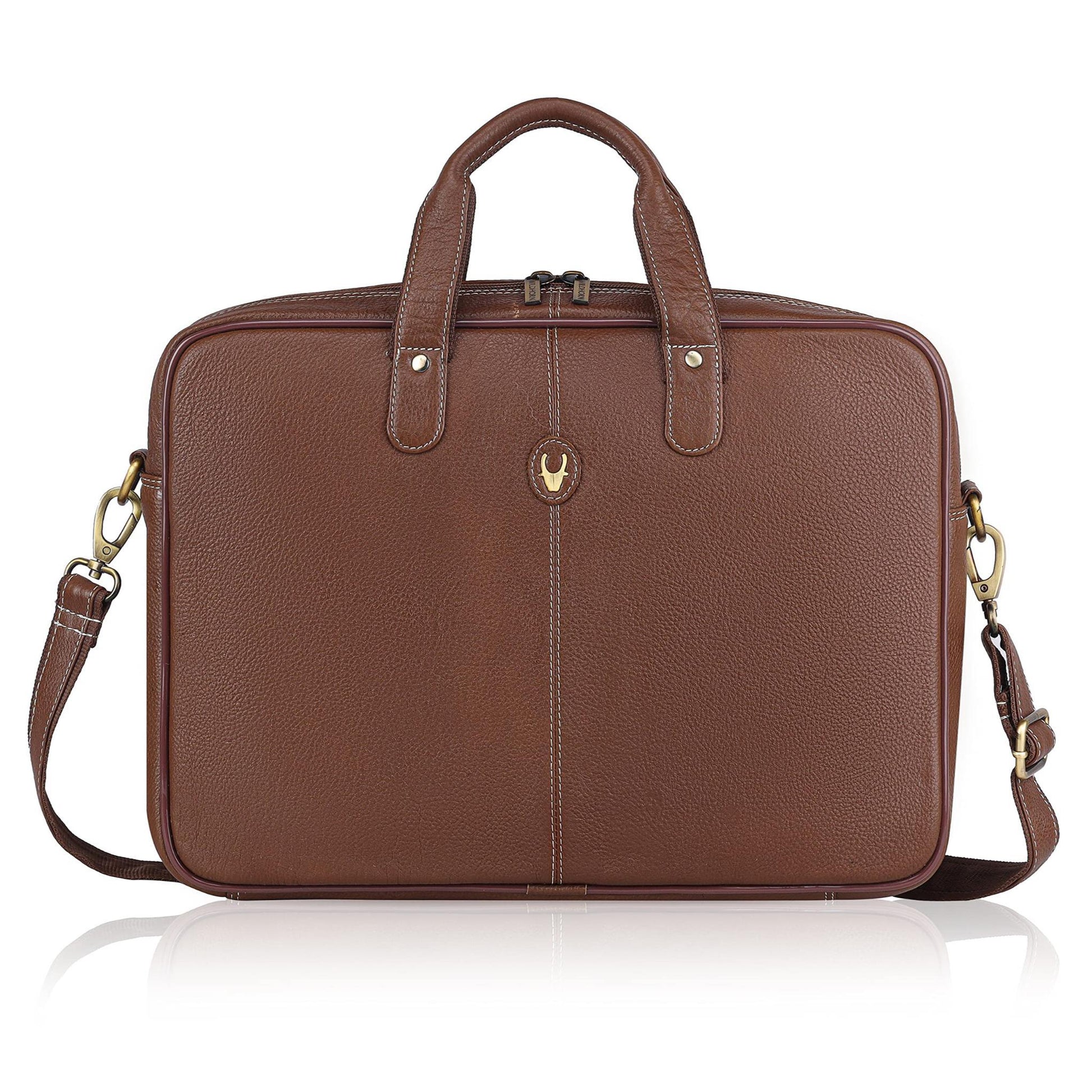 DORCHESTER Leather Laptop Messenger Bag for Men - WILDHORN