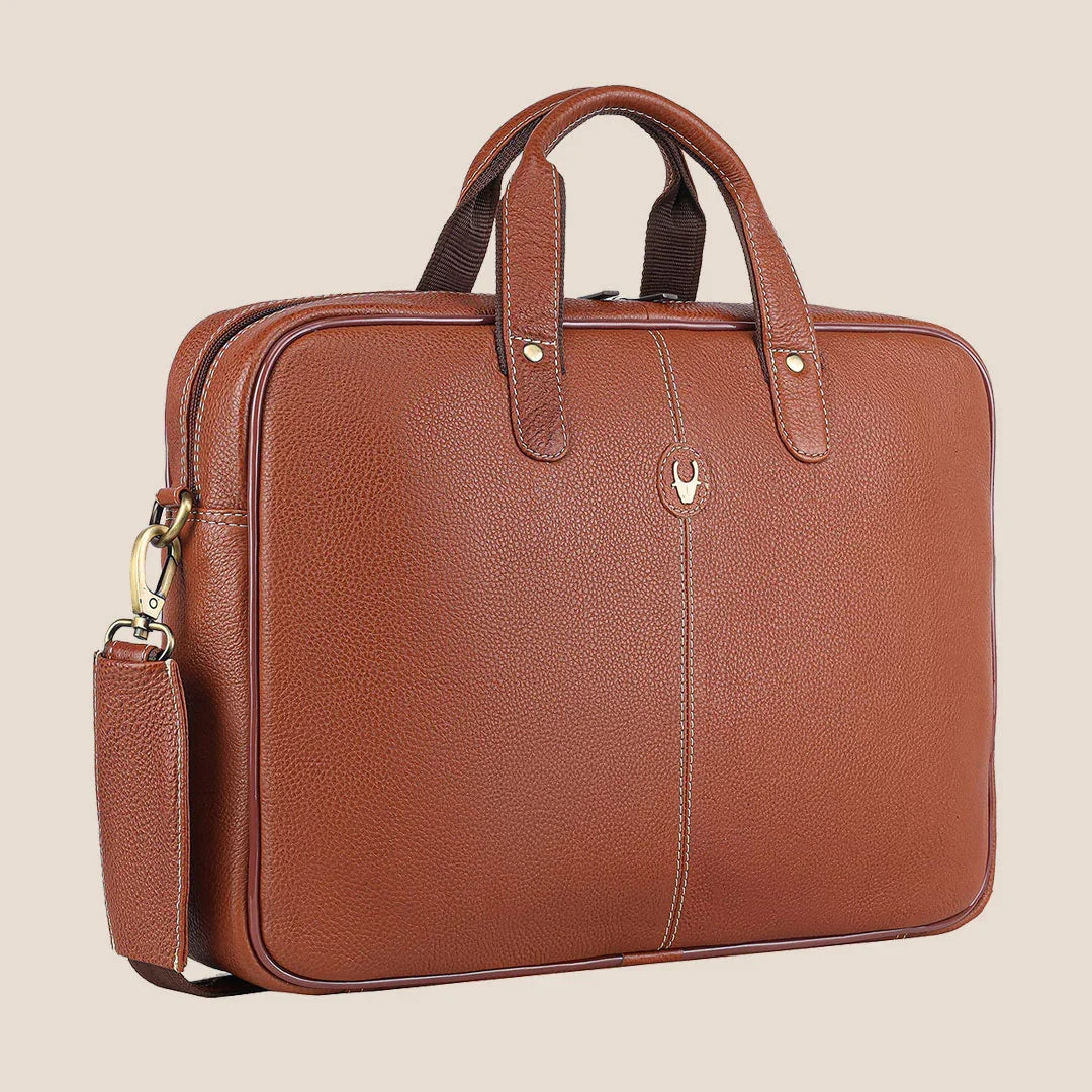 DORCHESTER Leather Laptop Messenger Bag for Men - WILDHORN