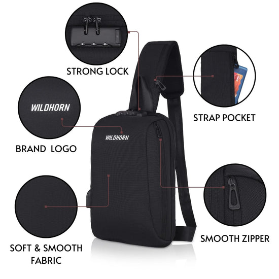 EDMONTON Crossbody Shoulder Chest Bag for Men & Women - WILDHORN