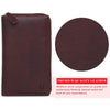 ETHAN RFID Protected Maroon Leather Passport Holder for Men & Women - WILDHORN
