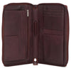 ETHAN RFID Protected Maroon Leather Passport Holder for Men & Women - WILDHORN