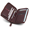 ETHAN RFID Protected Maroon Leather Passport Holder for Men & Women - WILDHORN