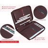 ETHAN RFID Protected Maroon Leather Passport Holder for Men & Women - WILDHORN