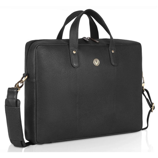 EVANDER Leather Laptop Messenger Bag for Men - WILDHORN