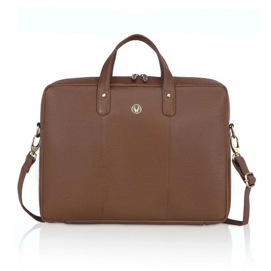 EVANDER Leather Laptop Messenger Bag for Men - WILDHORN