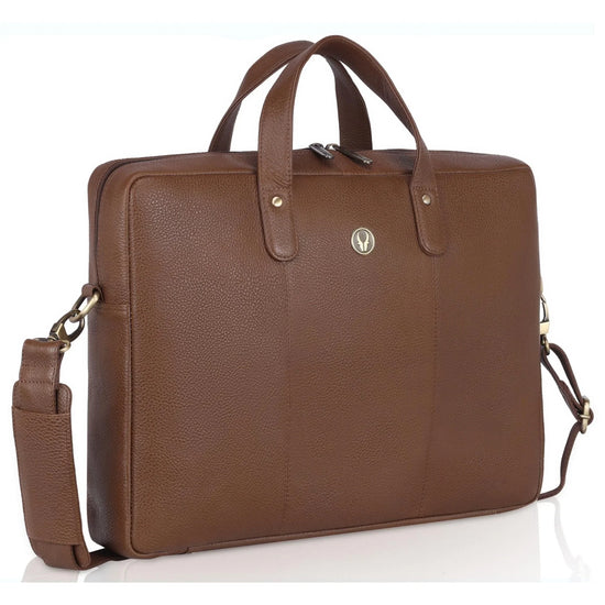 EVANDER Leather Laptop Messenger Bag for Men - WILDHORN