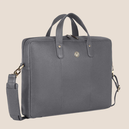 EVANDER Leather Laptop Messenger Bag for Men - WILDHORN