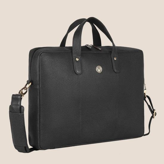 EVANDER Leather Laptop Messenger Bag for Men - WILDHORN