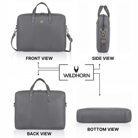 EVANDER Leather Laptop Messenger Bag for Men - WILDHORN