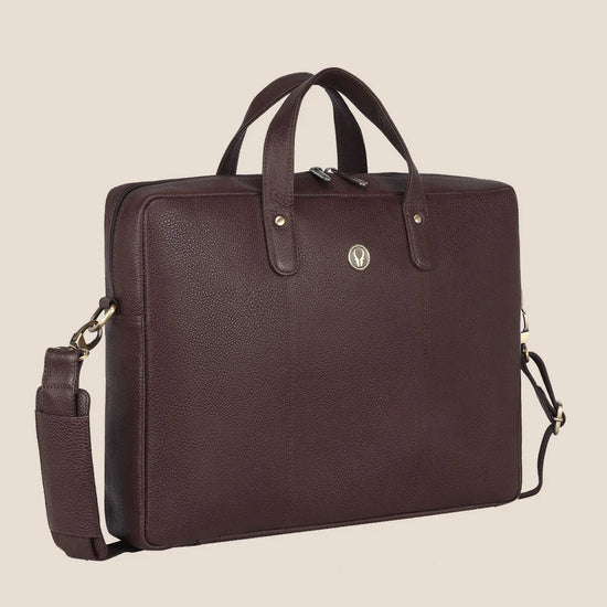EVANDER Leather Laptop Messenger Bag for Men - WILDHORN
