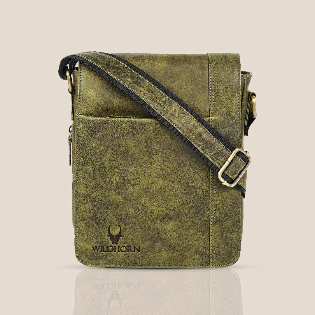 HEMSLEY Leather Sling Bag for Men - WILDHORN