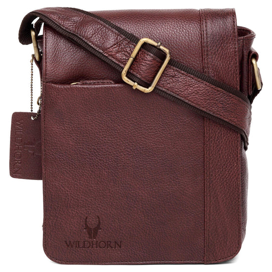HEMSLEY Leather Sling Bag for Men - WILDHORN