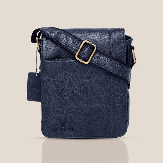 HEMSLEY Leather Sling Bag for Men - WILDHORN