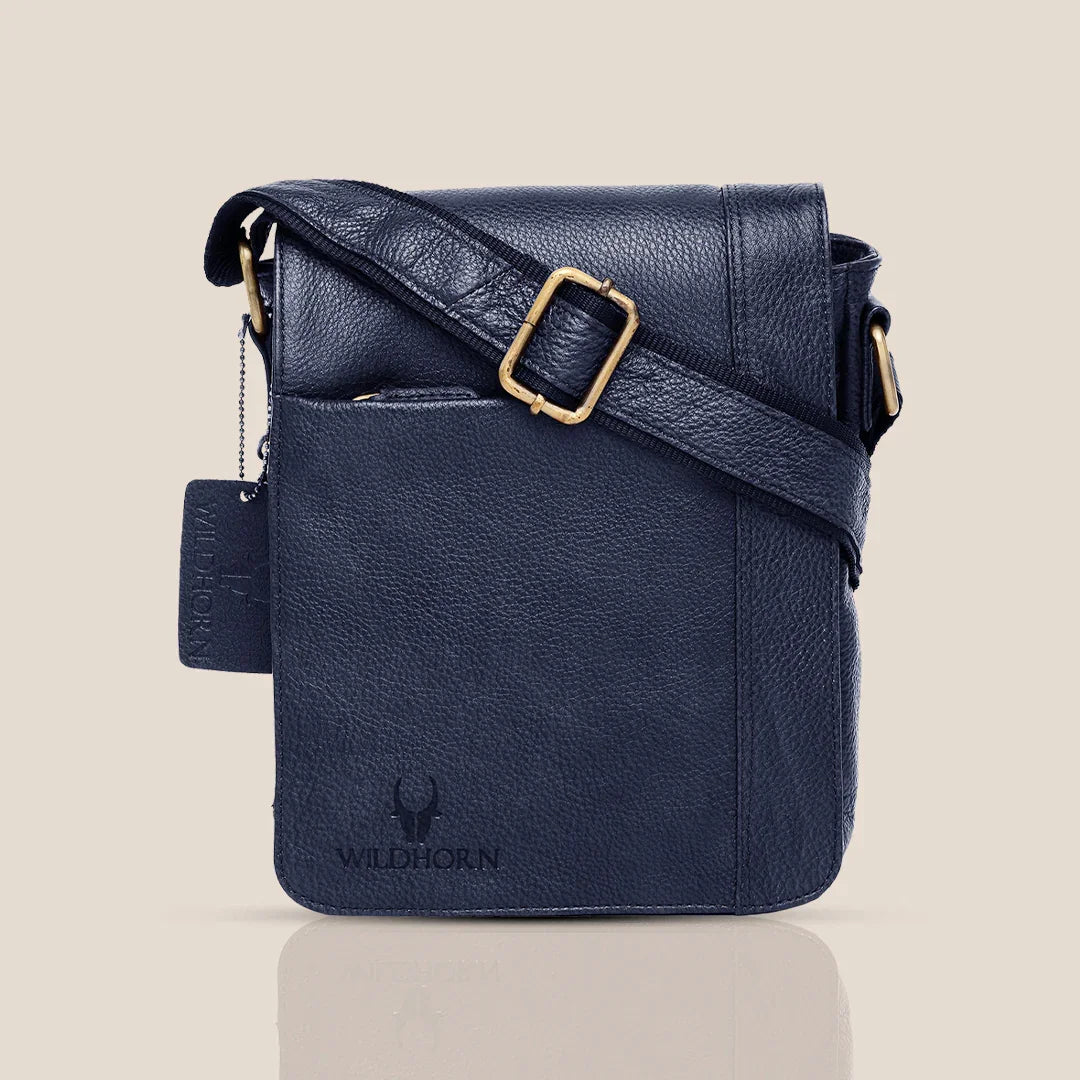 HEMSLEY Leather Sling Bag for Men - WILDHORN
