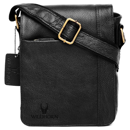 HEMSLEY Leather Sling Bag for Men - WILDHORN