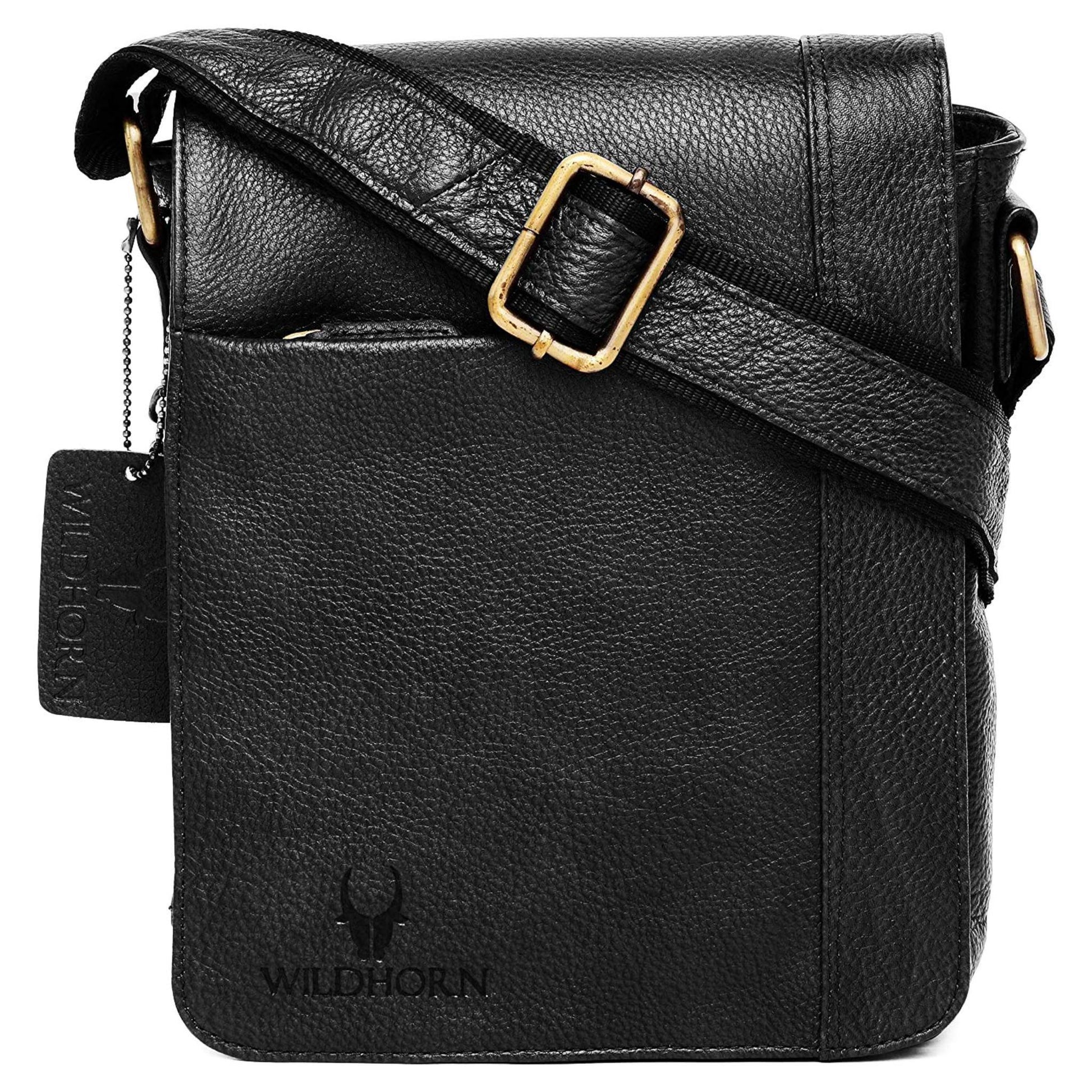 HEMSLEY Leather Sling Bag for Men - WILDHORN