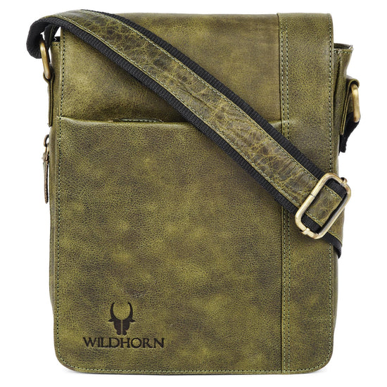 HEMSLEY Leather Sling Bag for Men - WILDHORN
