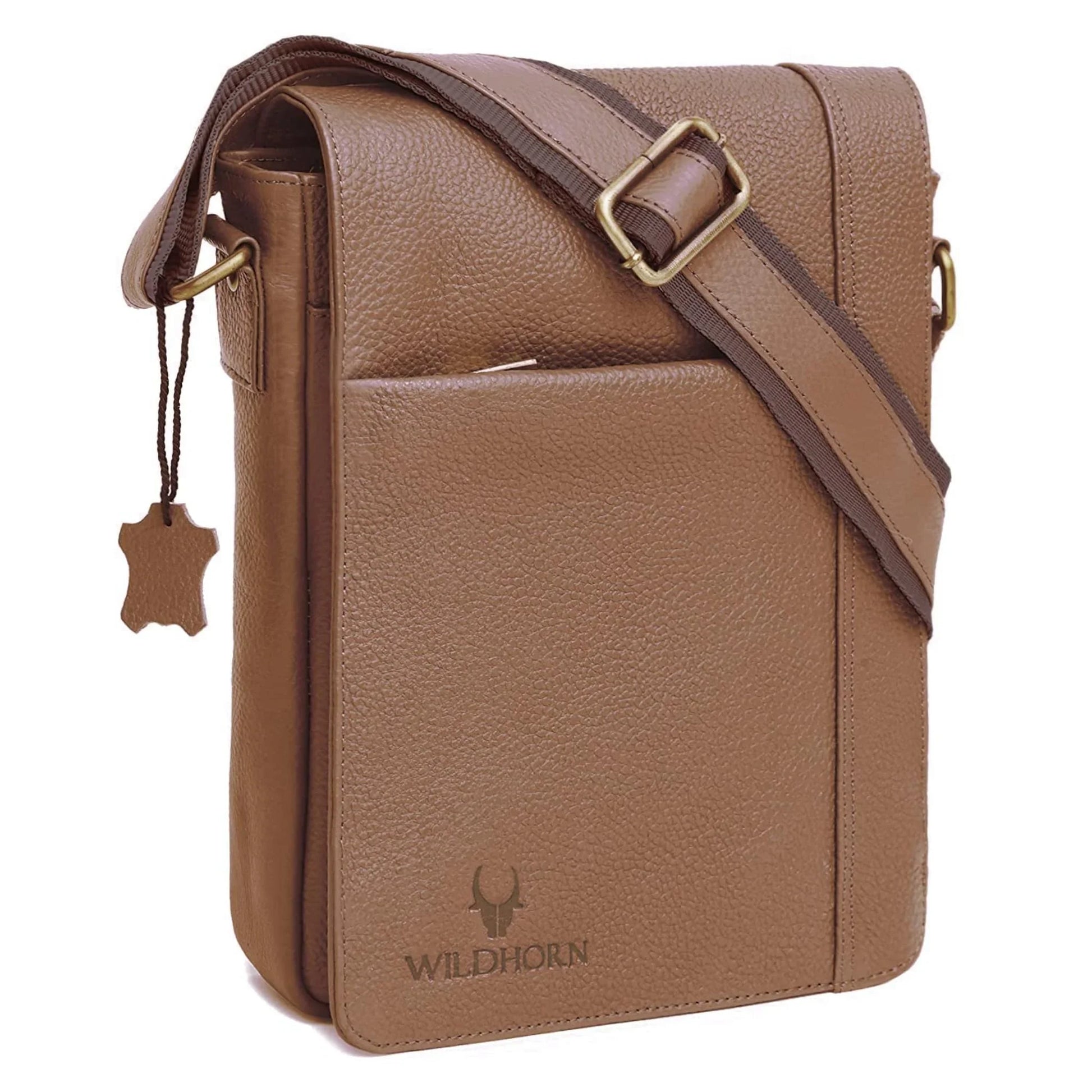 HEMSLEY Leather Sling Bag for Men - WILDHORN