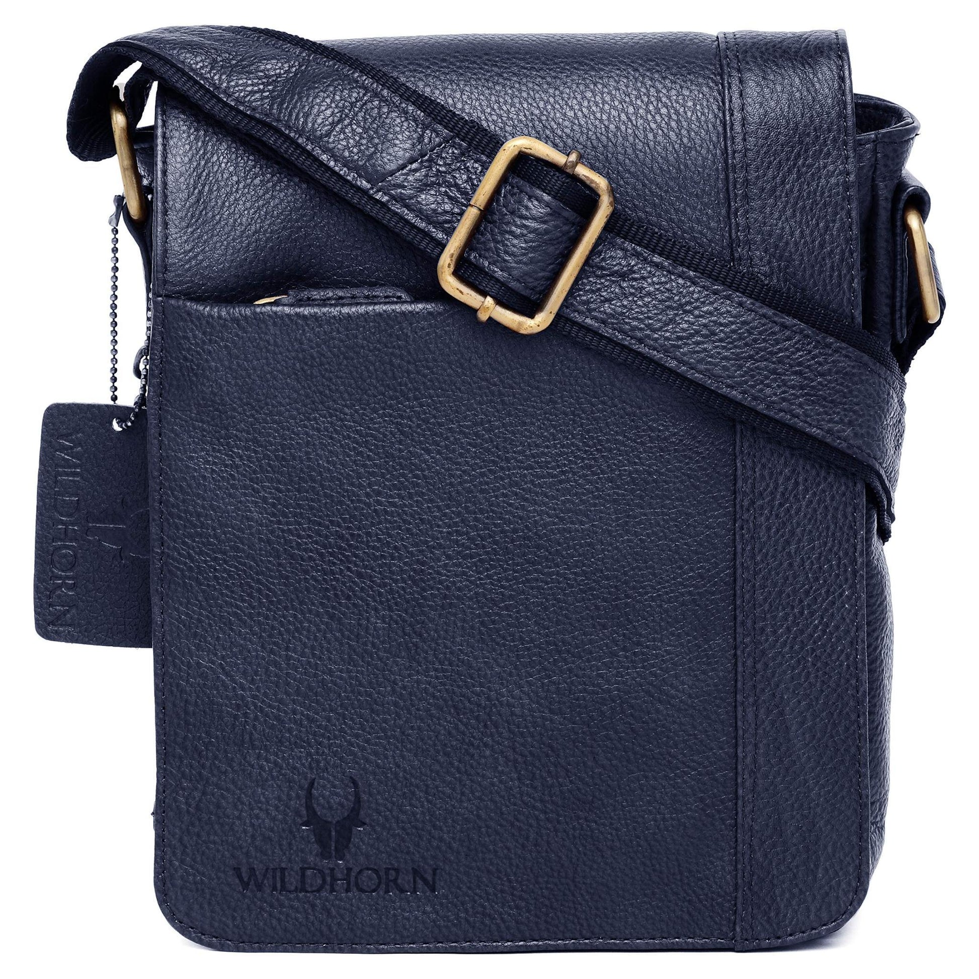 HEMSLEY Leather Sling Bag for Men - WILDHORN