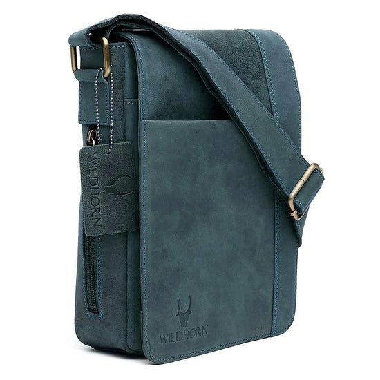 HEMSLEY Leather Sling Bag for Men - WILDHORN