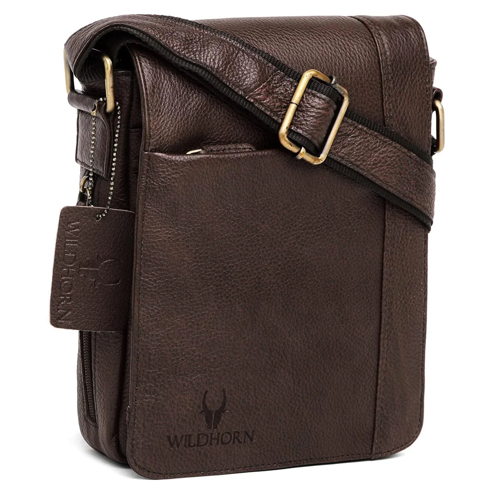 HEMSLEY Leather Sling Bag for Men - WILDHORN