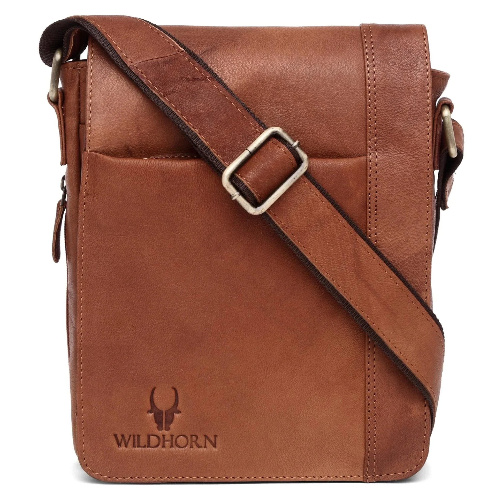 HEMSLEY Leather Sling Bag for Men - WILDHORN