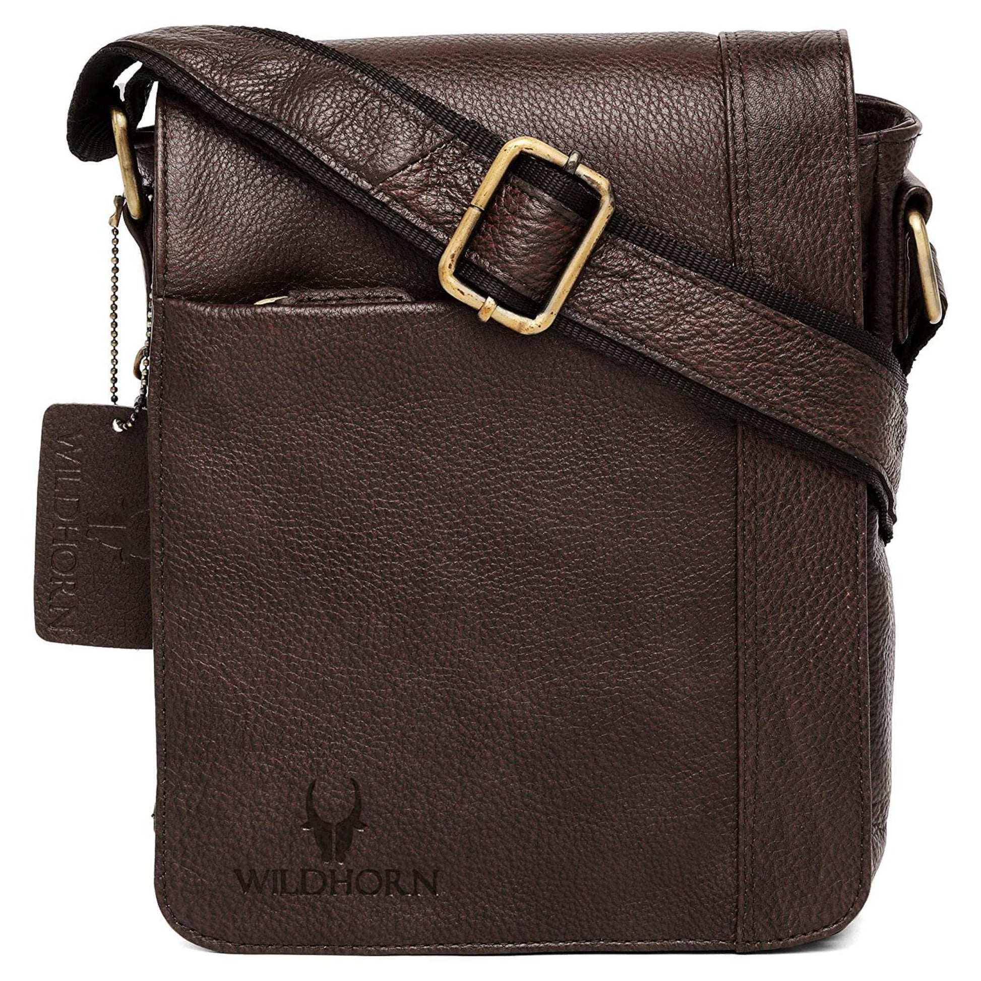 HEMSLEY Leather Sling Bag for Men - WILDHORN