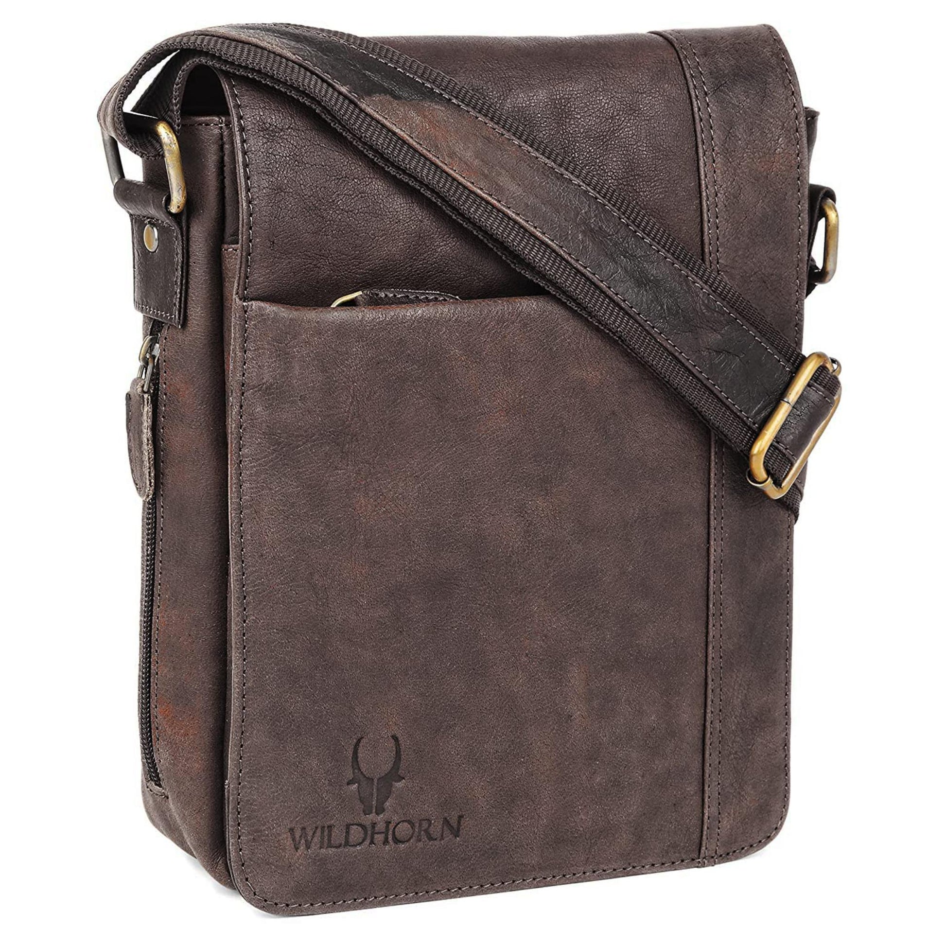 HEMSLEY Leather Sling Bag for Men - WILDHORN