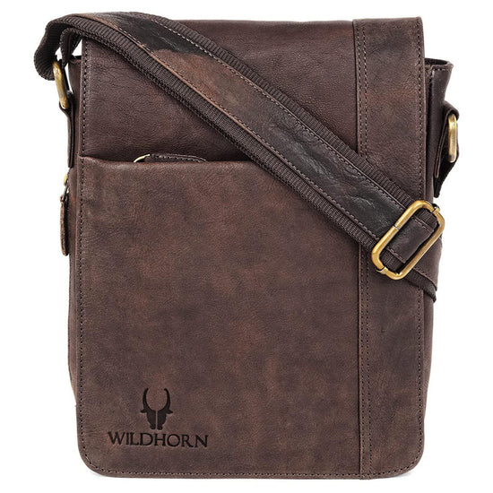 HEMSLEY Leather Sling Bag for Men - WILDHORN