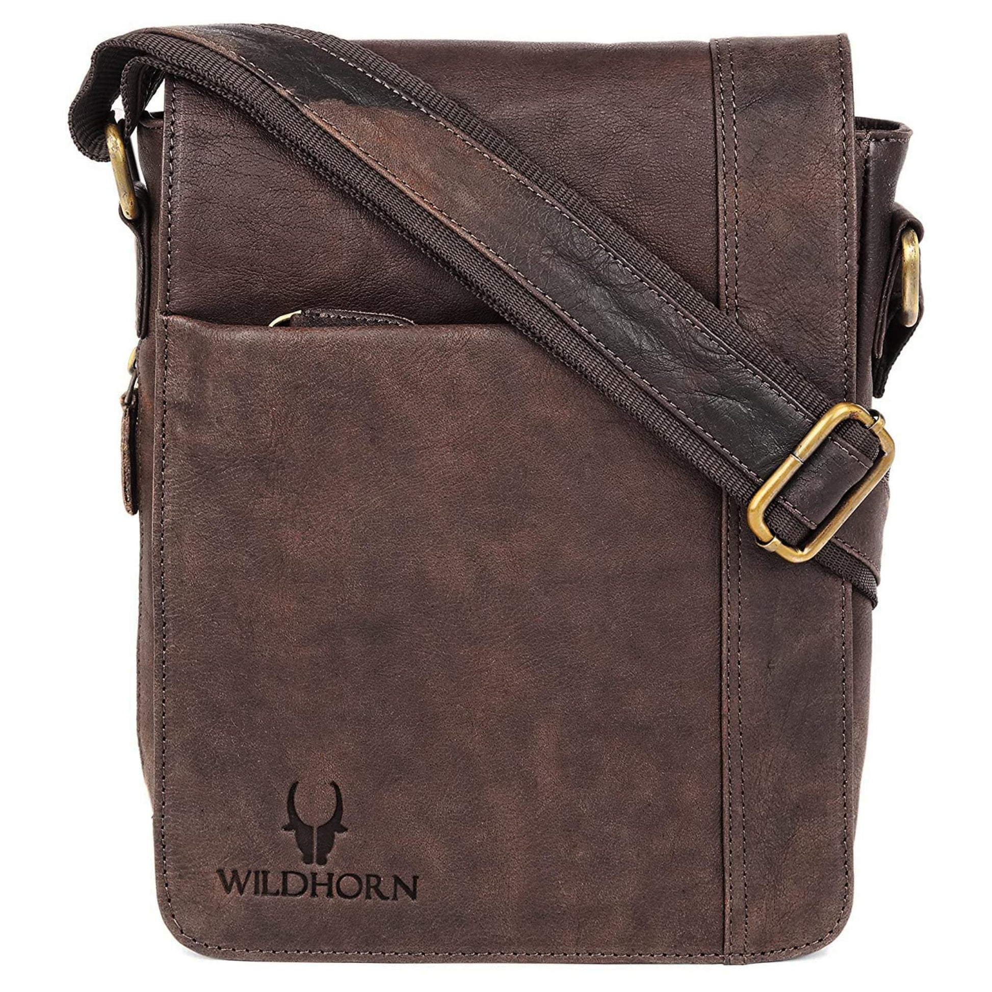 HEMSLEY Leather Sling Bag for Men - WILDHORN