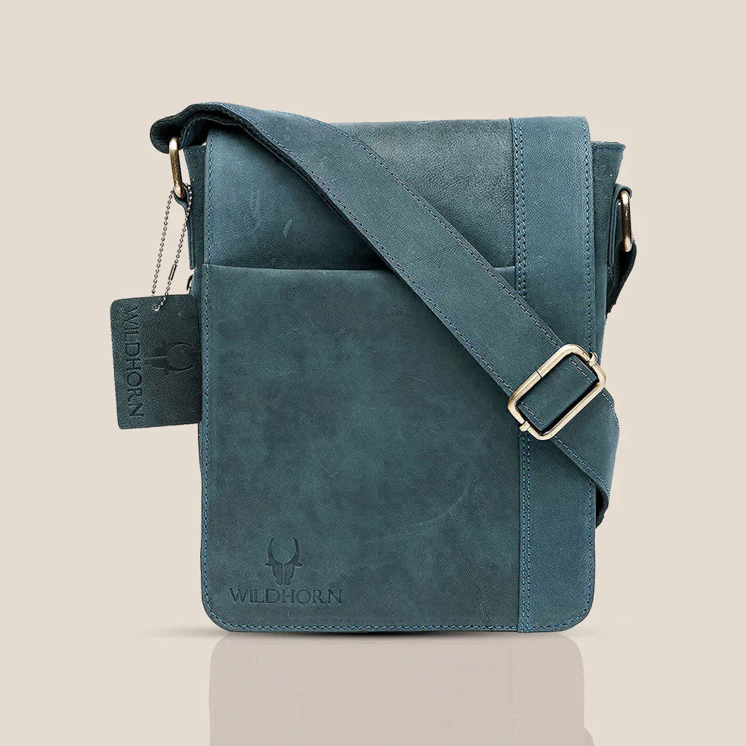 HEMSLEY Leather Sling Bag for Men - WILDHORN