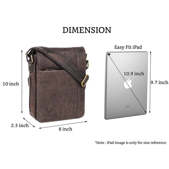 HEMSLEY Leather Sling Bag for Men - WILDHORN