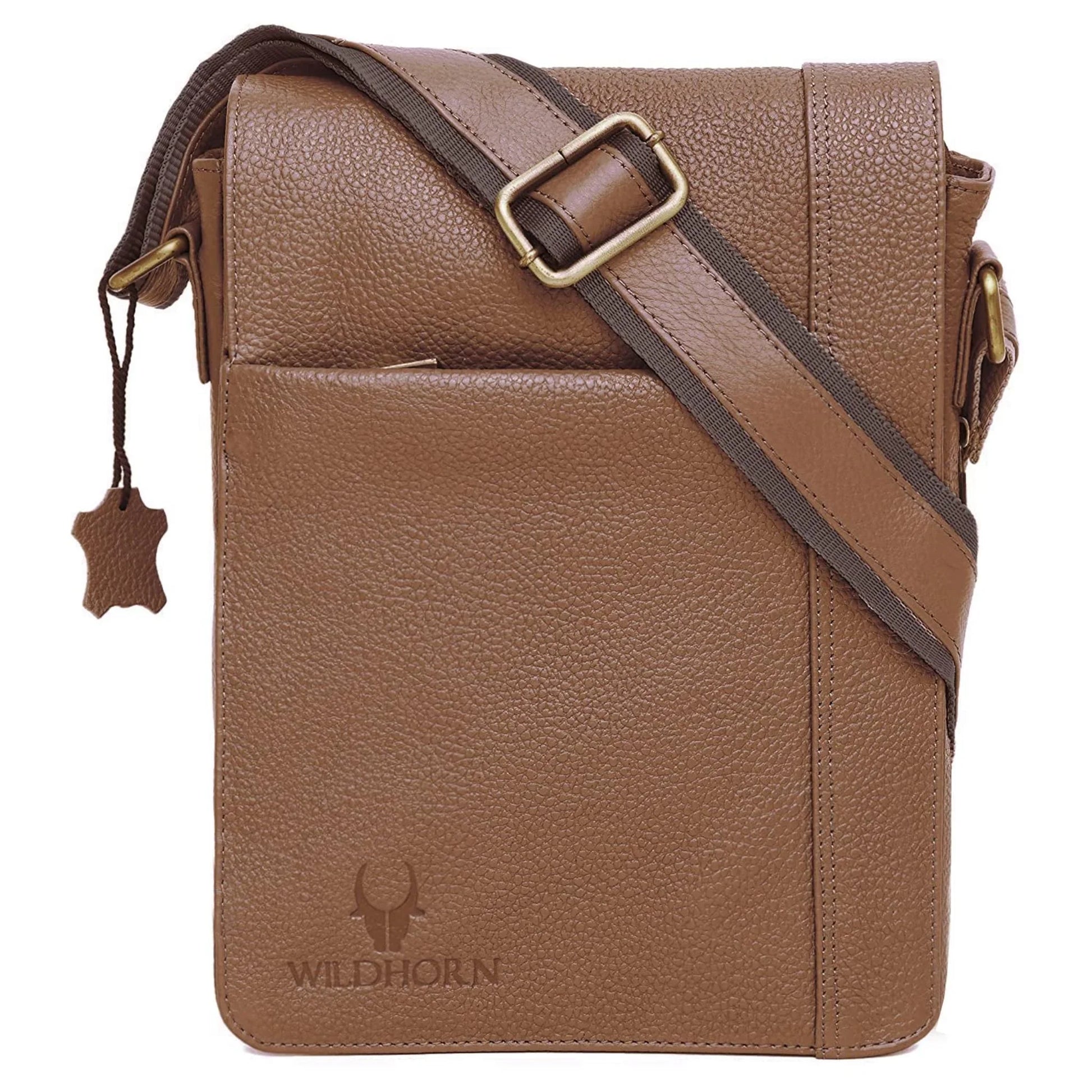 HEMSLEY Leather Sling Bag for Men - WILDHORN