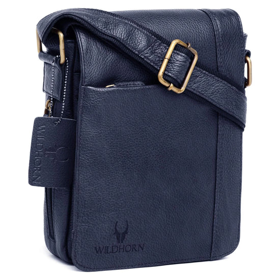 HEMSLEY Leather Sling Bag for Men - WILDHORN