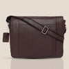 HEMSWORTH Leather Messenger Bag for Men - WILDHORN